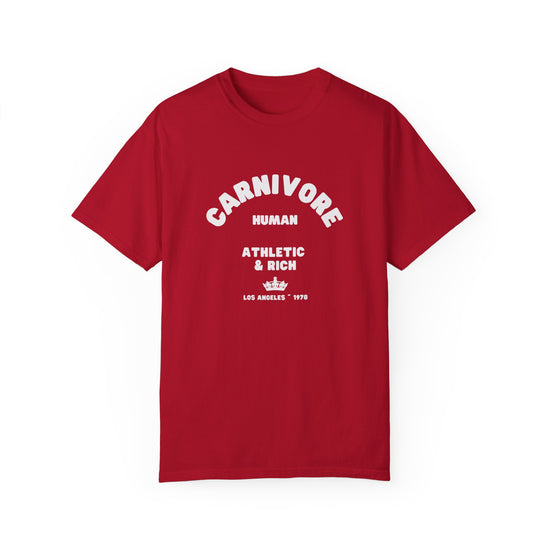 Carnivore Human Mens Shirt WHT Font