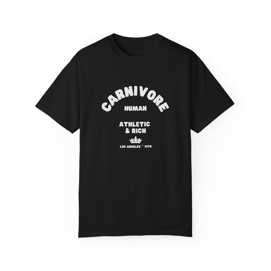 Carnivore Human Mens Shirt WHT Font