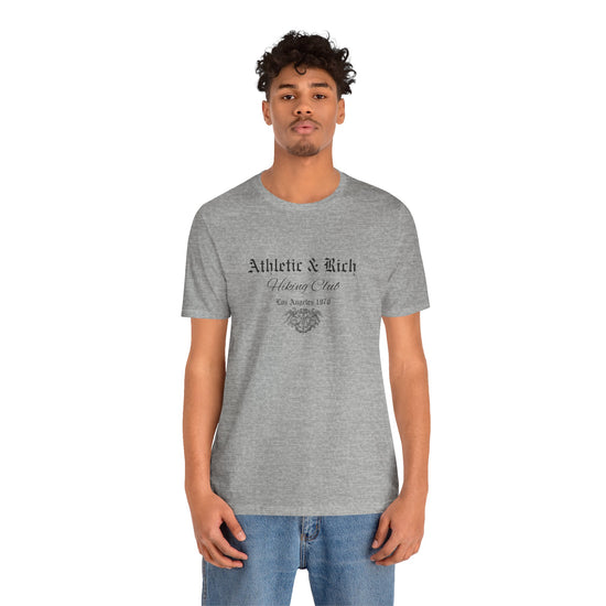 Hiking Club Perfect T-Shirt: Athletic and Rich will elevate your LA style with chic, minimal luxe design, Fantastic fabric for comfort, lounge, style